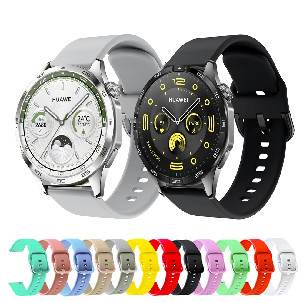 22Mm Silikonowa Opaska Do Zegarka Huawei Gt 2 Gt 3 Gt 4 46Mm Sportowa Bransoletka Na Nadgarstek Do Zegarka Huawei 3/Gt 2 Pro/Gt Runner/2E