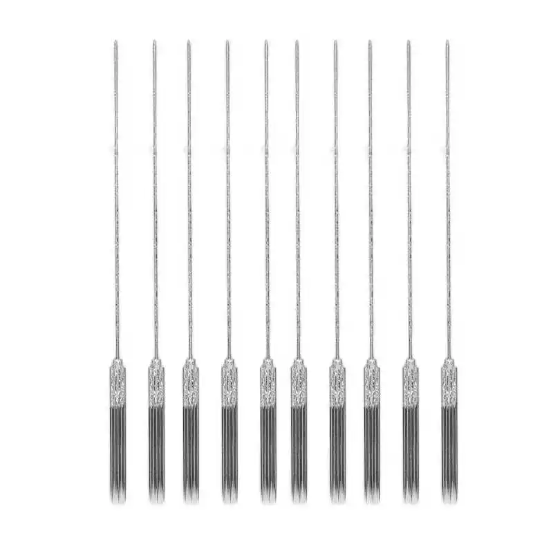 

100pcs 5F Microblading Needles Stainless Steel Semi Permanent Eyebrow Tattoo Needles / Handle Single Needle for Eyebrow