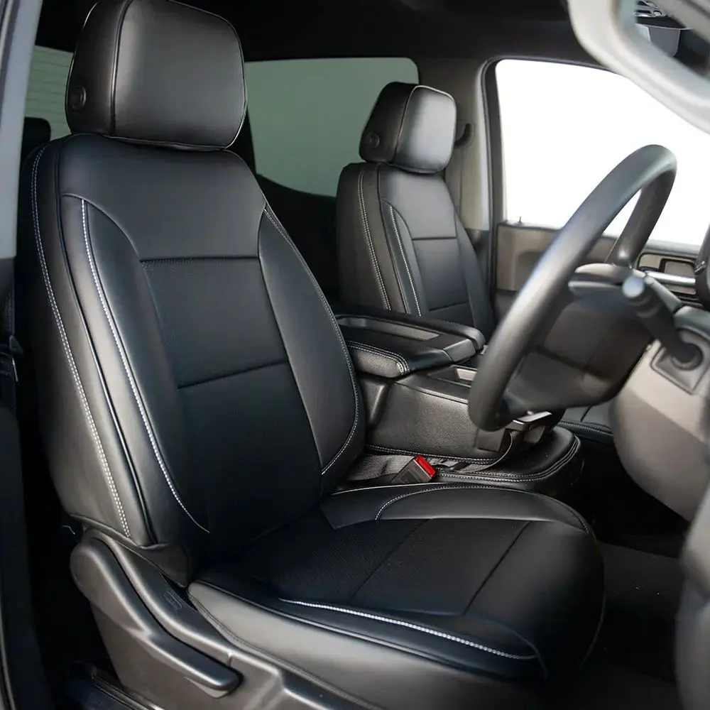 GMC 시에라 1500 크루 캡 시에라 HD 크루 캡 맞춤형 자동차 액세서리 시트 커버 5석 나파 가죽 GMC 시에라 1500용