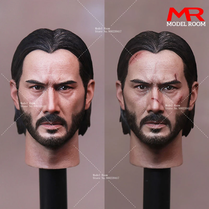 

In Stock TM015 1/6 Scale Keanu Reeves Injured Normal Head Sculpt Carving Model Fit 12-inch Male Soldier Action Figure Bodies