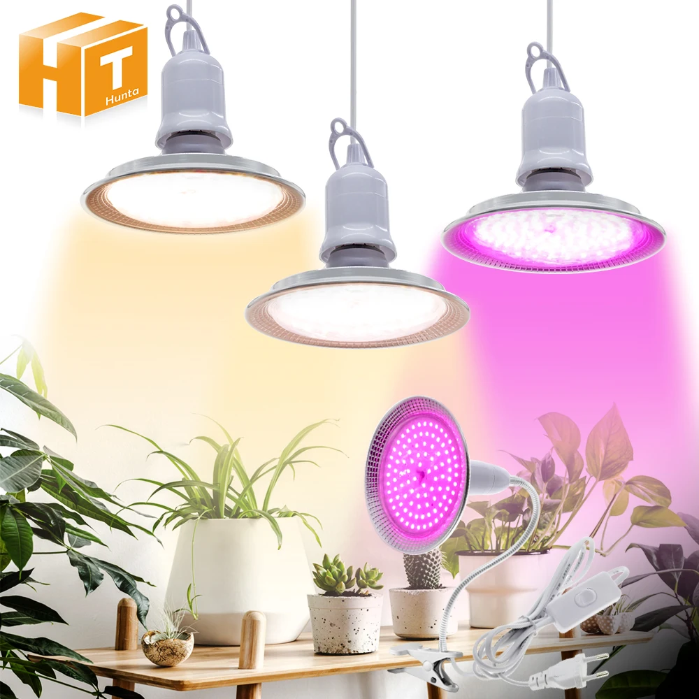 E27 LED Grow Light AC100-265V 18W SMD2835 4000K Sunshine Purple Light For Greenhouse Indoor Outdoor Plant