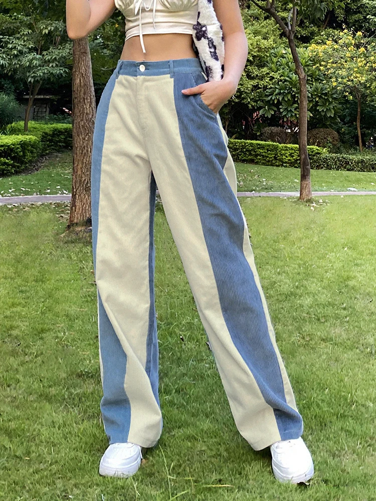 Weekeep Autumn Y2k Corduroy Striped 