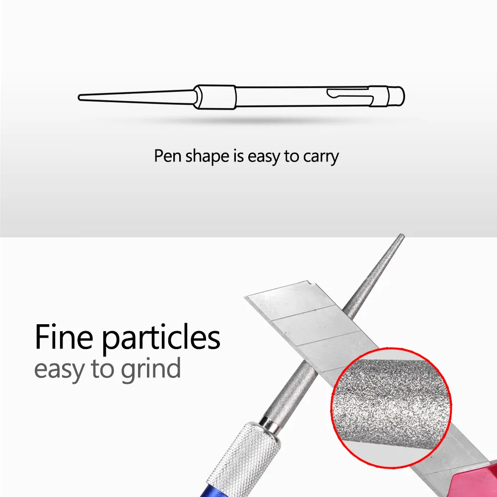 Sharpener Pen Sharpener Multipurpose Sharpening Stone Pen Type Knife Stick for Outdoor Kitchen