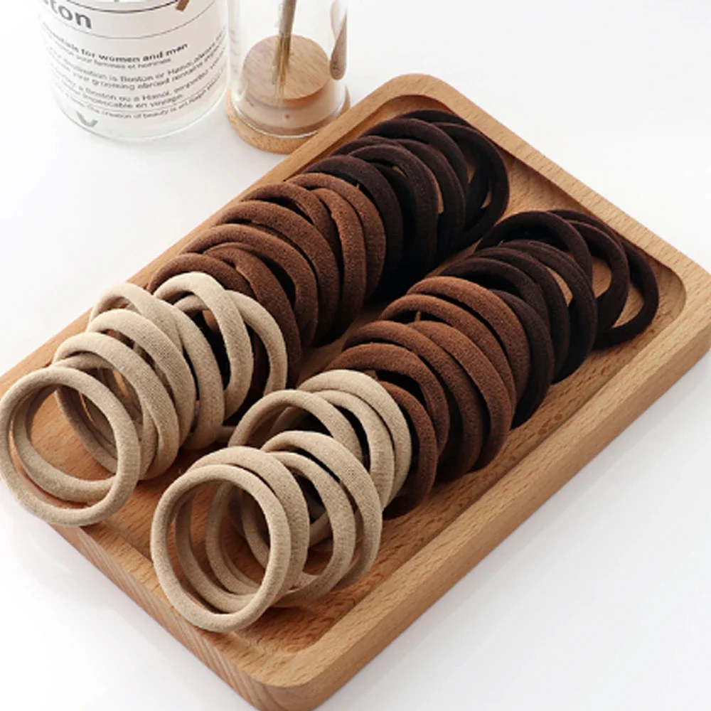 Hair Accessory 50/100pcs Black Hair Bands for Women Girls Hairband High Elastic Rubber Band Hair Ties Ponytail Holder Scrunchies