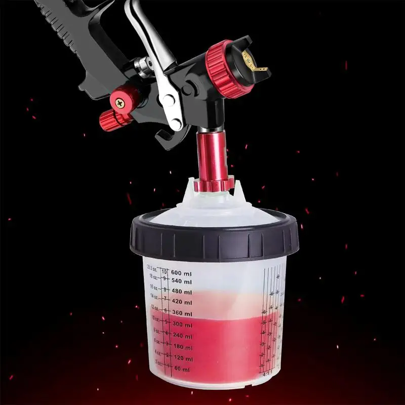 auto Paint System Hard Cups Practical Paint Sprayer Automotive Mixing Cup Sprayer Outer Cups With Clear Scale For Car Spraying