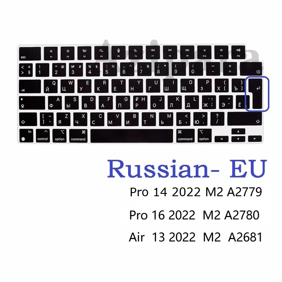 Topcase Avec Clavier QWERTY Cyrillique Russe Pour MacBook Pro 13" A1502 – Occasion, Fonctionnel, Argenté