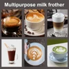 Milk Frother Handkeld Electric Foam Maker Battery Operated Stainless Steel Whisk Drink Mixer for Latte Cappuccino Hot Chocolate 4