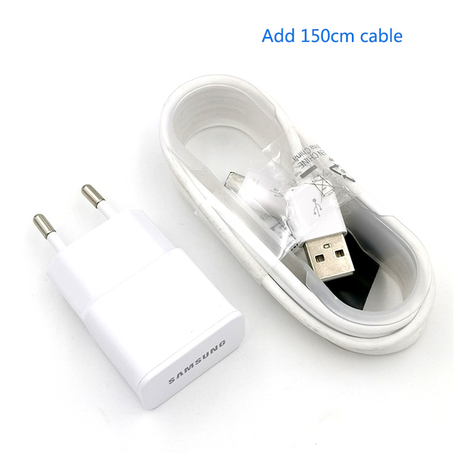 SAMSUNG S6 S7 Edge A10 M10 Charger 5V/2A EU Wall Adapter 1/1.5M Micro USB Data Cable For SAMSUNG Galaxy Note 4 5 C7 C9