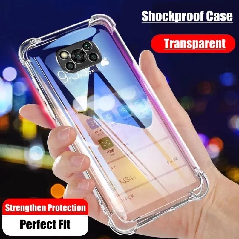 Poco X3 Pocox3 Custodia Airbag Custodia Morbida Trasparente In Tpu Per Xiaomi Pocox3 X3 Pro Pocox3 Pro Poco X3 X 3 Pro Nfc Cover Antiurto