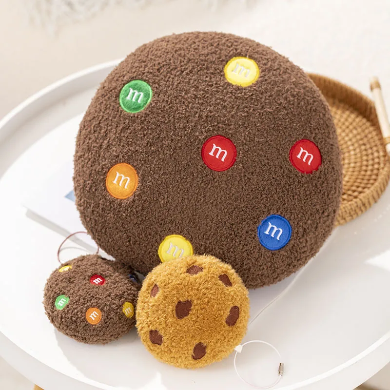 Real life Chocolate Cookies Biscuit Shape Plush Toy Pendant Soft Creative Key Chain Bag Decor Doll Lovely Christmas Gift 4