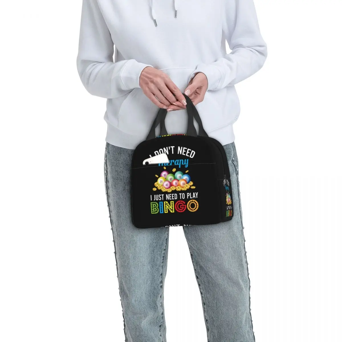 Game Bingo Thermal Insulated Lunch Bag Resuable Lunch Container for School Office Multifunction Food Bento Box
