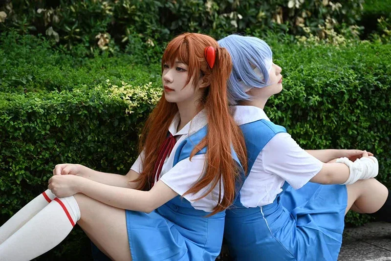 Neon Genesis Evangelion Asuka Langley School Uniform Cosplay Costume