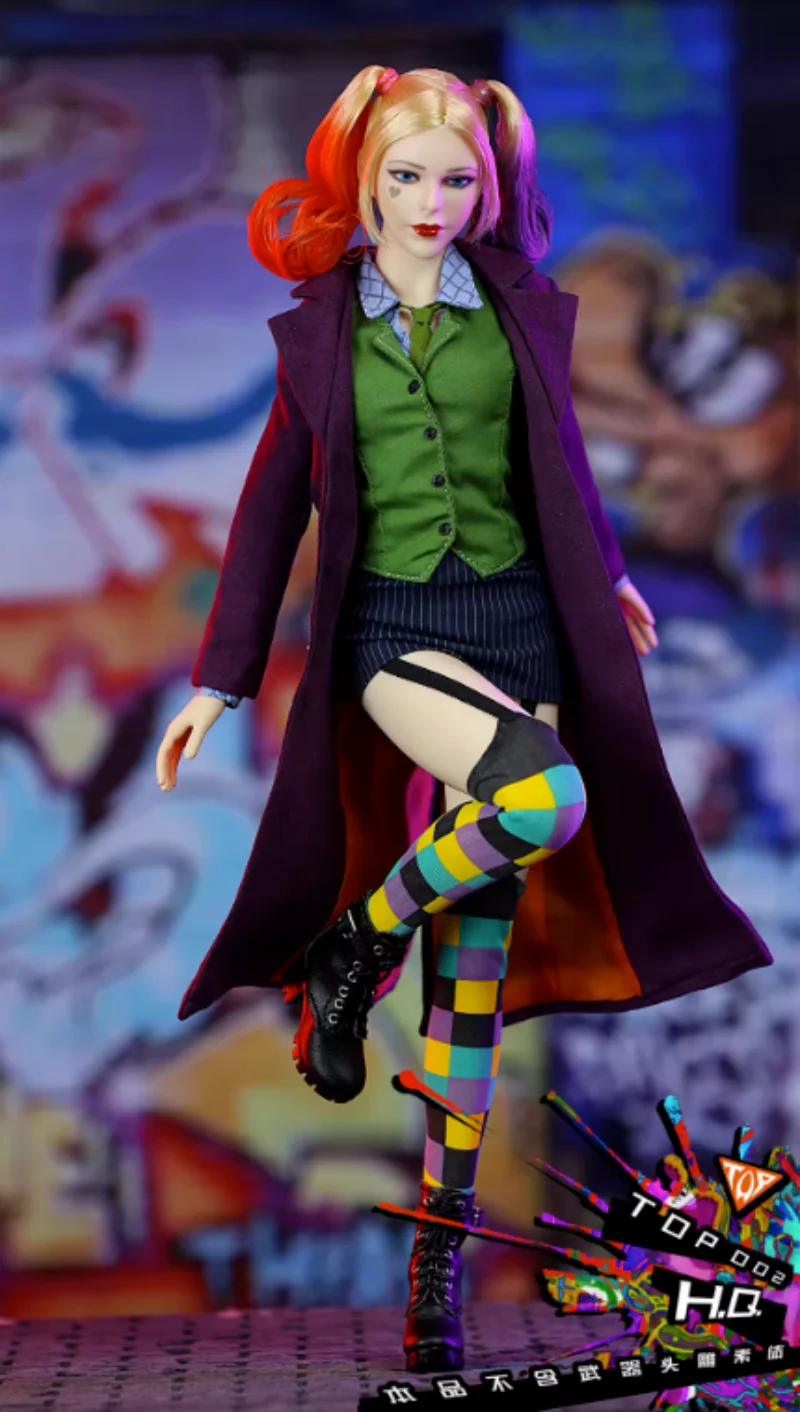 

TOP-002 1/6 Female Clown Clothes Set Coat+ Shirt+ Vest+ Stockings+ Skirt Model