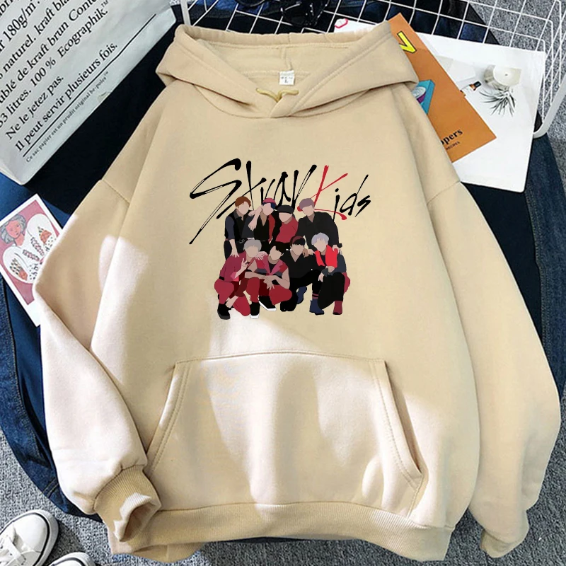 

2023 Kpop K-POP Band Stray Kids Printed Hoodies Men Women Loose Sweatshirts Hoodie Harajuku Boys Girls Women fans Clothing