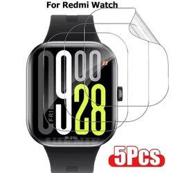 Soft Hydrogel Full Coverage Clear Smartwatch Screen Protector Guard (1 - 5 Pack) - 5Pcs Hydrogel Film (Redmi Watch 5 Active)