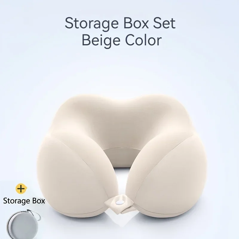 Ergonomic Memory Foam Neck Pillow with Travel Storage Bag