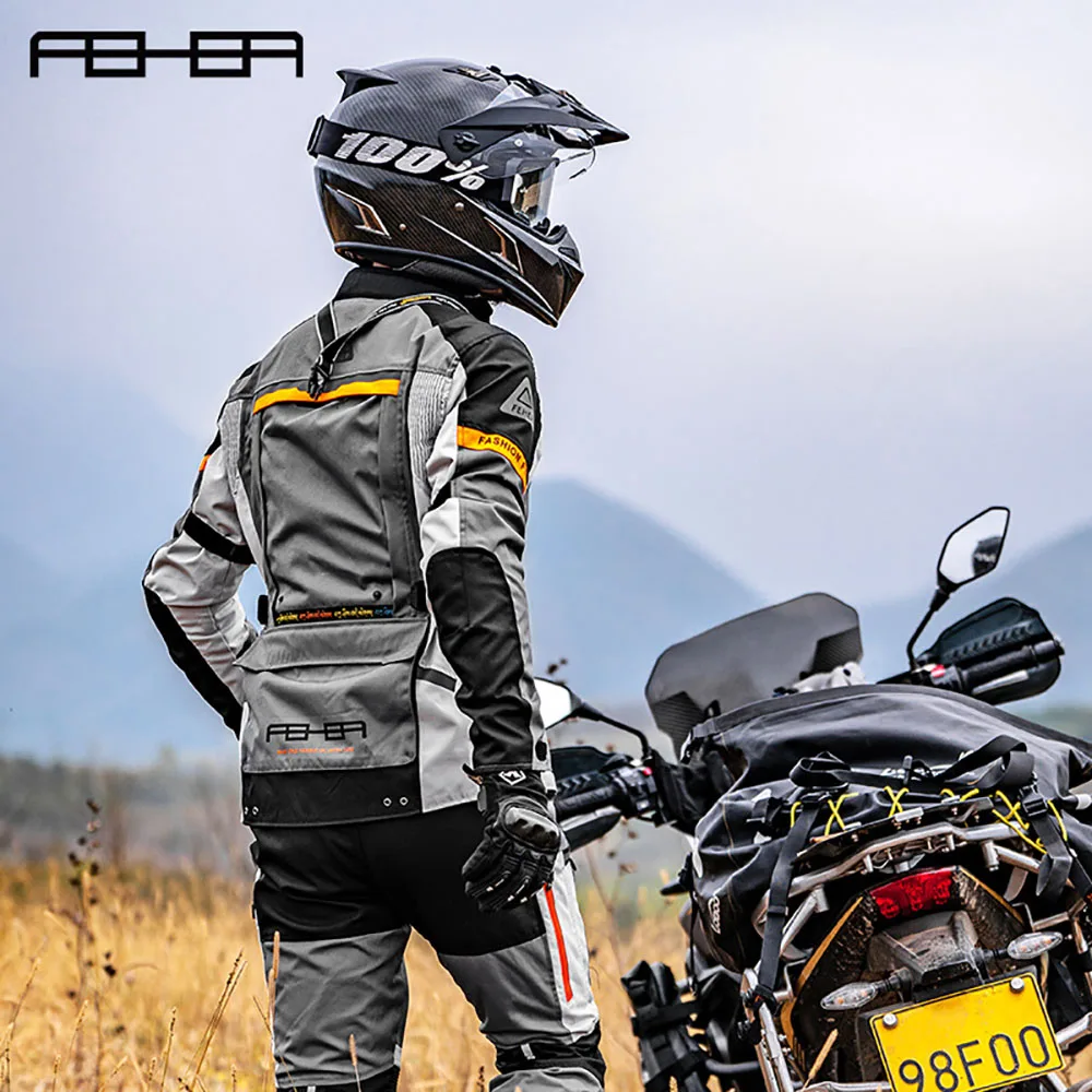 Motorcycle Rally Suit Waterproof Motorcycle Jacket Set Winter Racing Wear-resistant Protective Motocross Clothing Size S-7XL