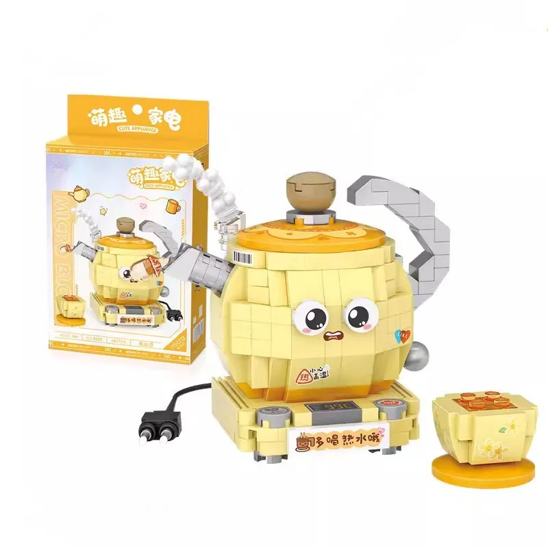 Compact DIY Toaster TV Set Brick Puzzle Toy