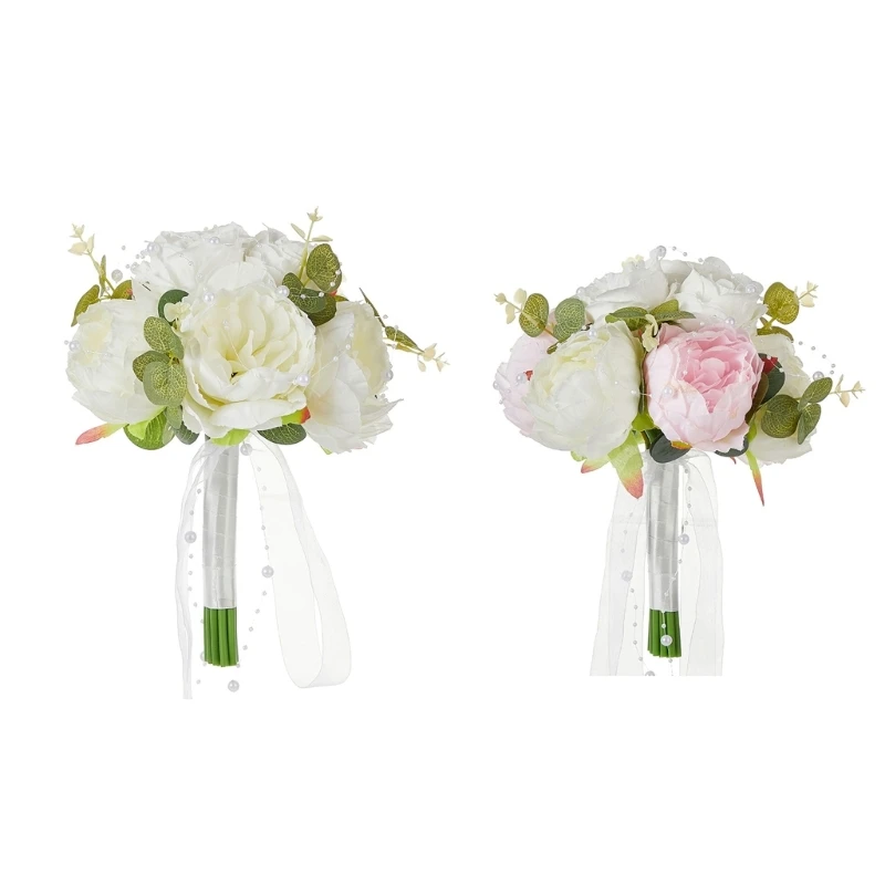 

Wedding Bouquets with Ribbon Artificial Flower Bridal Bouquets for Wedding 667A