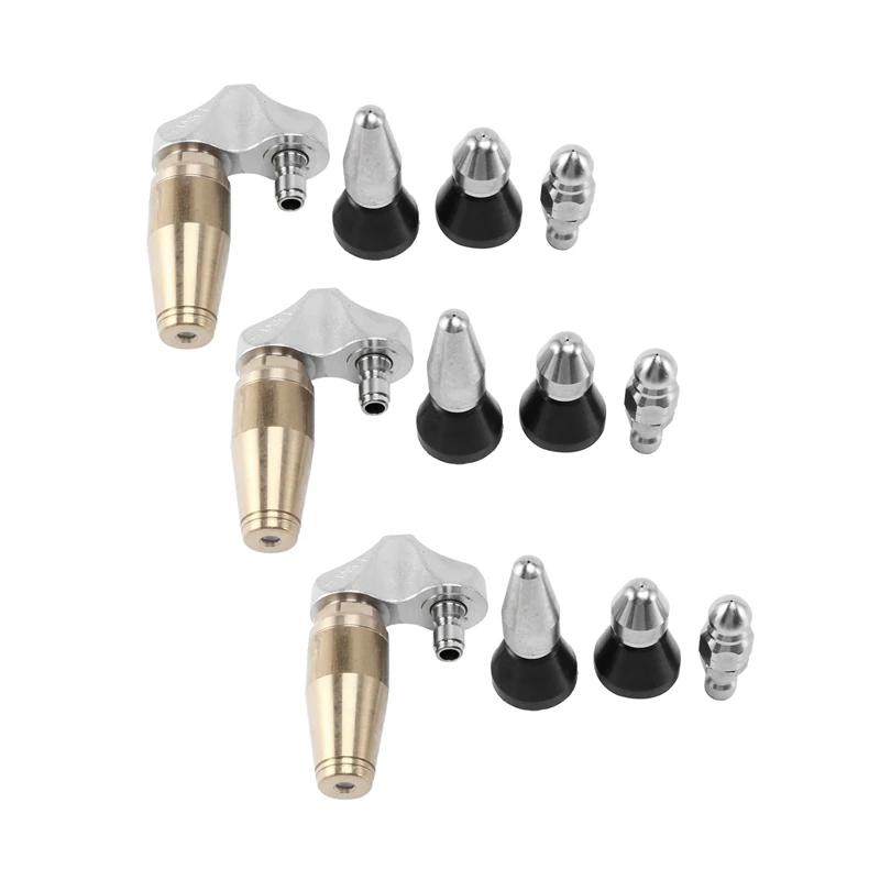 

(12 Nozzles Per Lot) High Pressure Sewer Drain Cleaning Nozzle, Sewer Jetter Heads