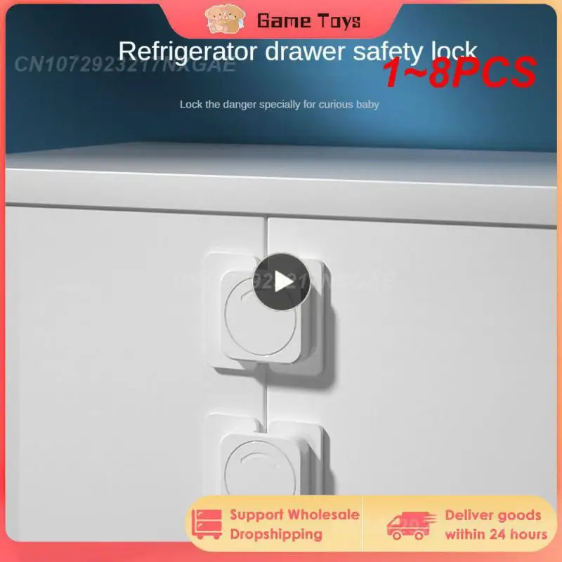 

1~8PCS Child Safety Home Refrigerator Lock Baby Anti Open Fridge Freezer Door Locks Multifunctional Cabinet Buckle Toddler Kids