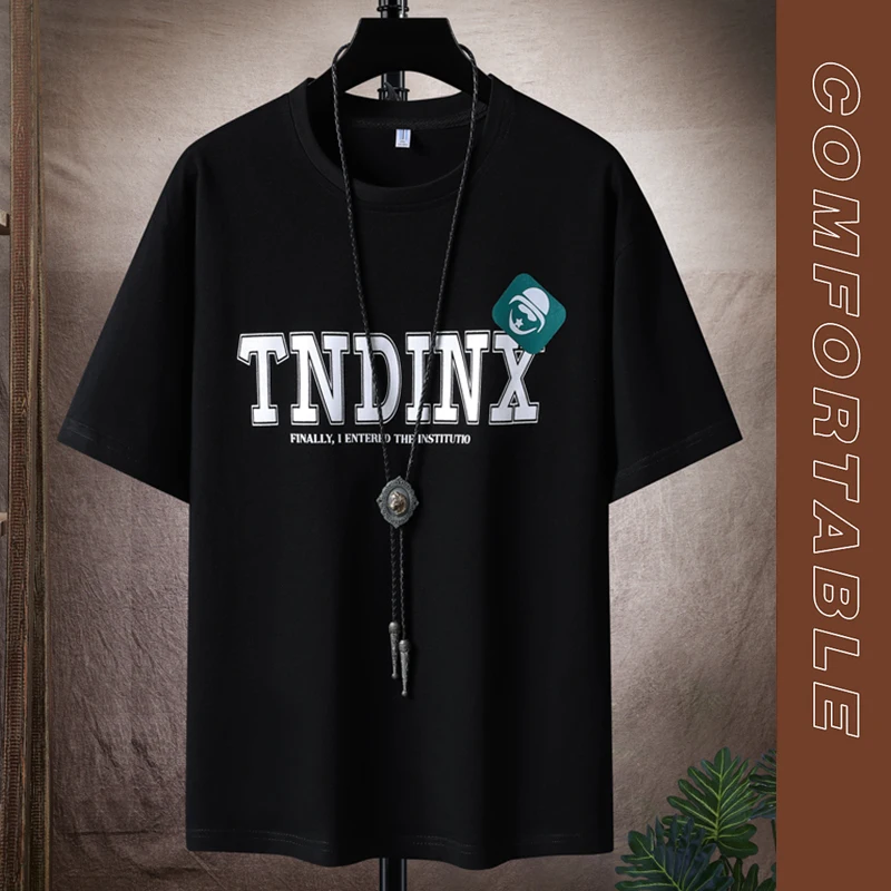 

Ueteey 100% Cotton 2023 Summer Fashion Oversized Round Neck Men T Shirts New Streetwear Casual Short Sleeve T-Shirts Men M-8XL