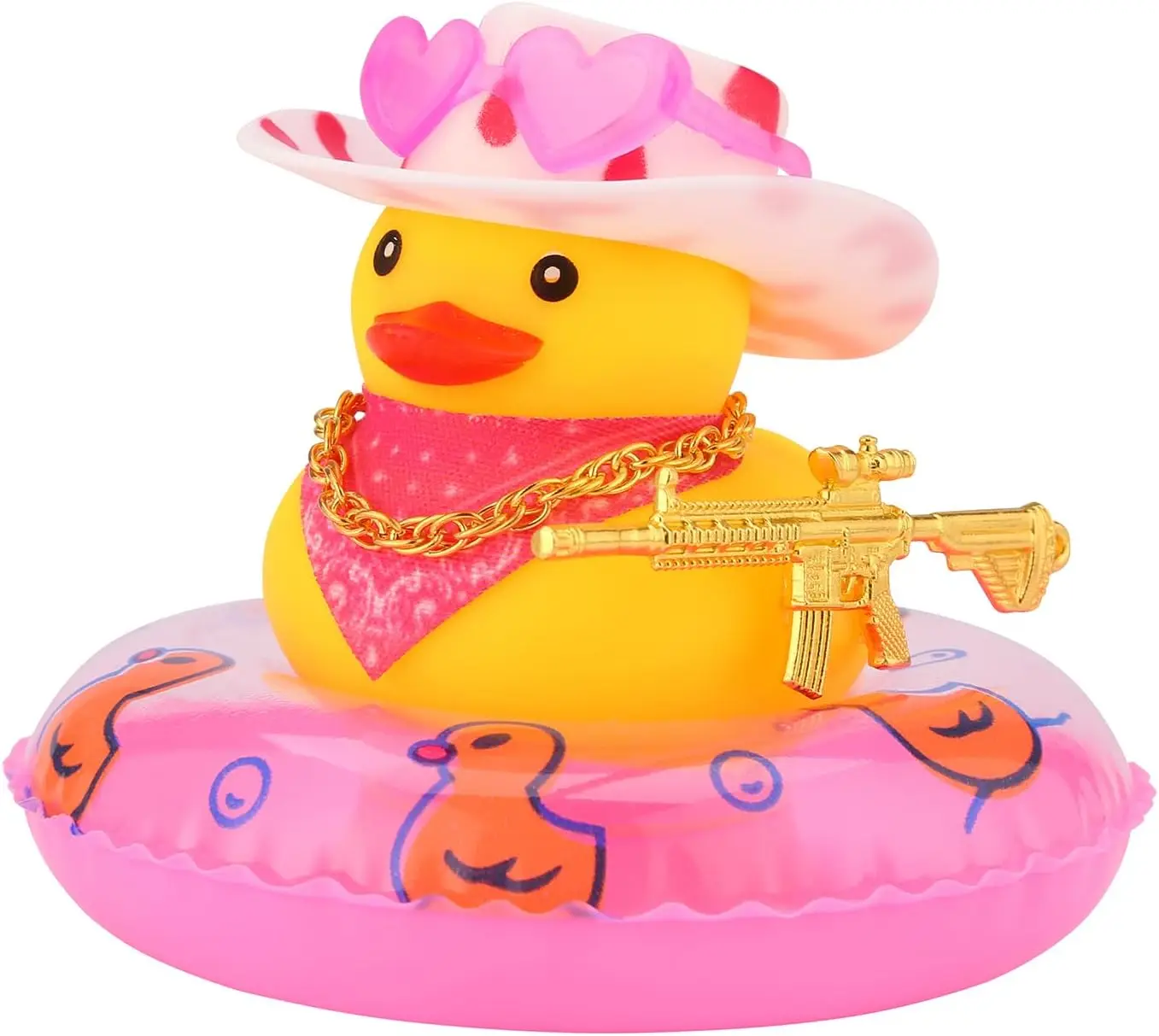 Cowboy Hat Rubber Duck Decorations - Cute Summer Ducklings for Birthday Parties, Office, and Car Décor
