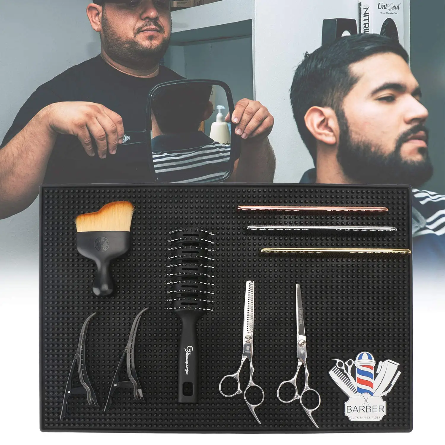 Barber Tools Non-Slip Waterproof Insulation Mat for Hairdressing Essentials