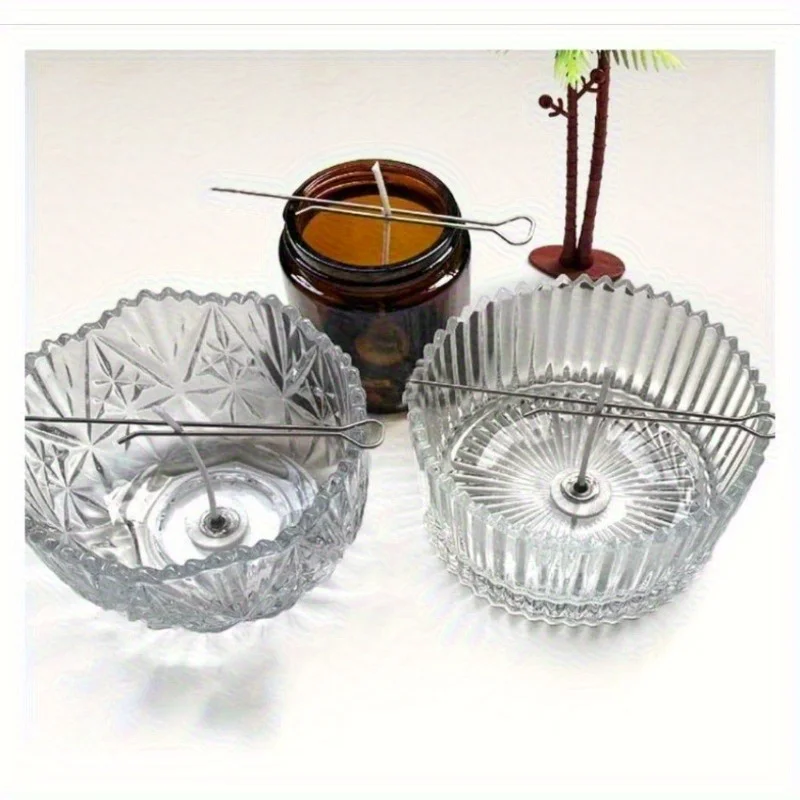10Pcs 4.3 Inch Candle Wick Holders Clip Wick Fixer Stainless Steel Holders for Candle Making Metal Centering Device Tools
