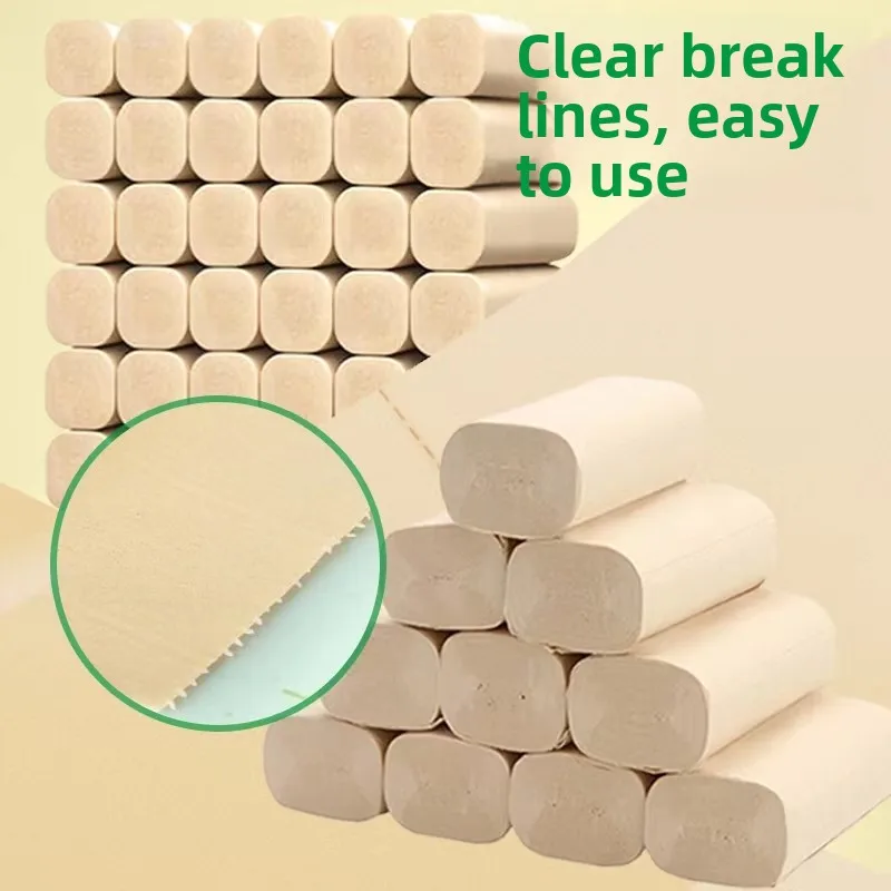 able Bulk Pa No-Core Toilet Paper Bamboo Pulp Hand Towel Roll Hygienic Household Paper Products Eco-Friendly