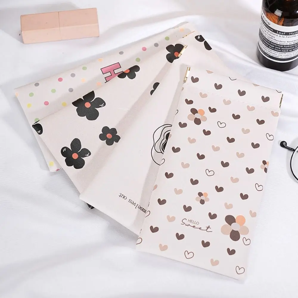 

Portable Printed Glasses Bag Self-closing Leather Sunglasses Case Portable Mini Lipstick Cosmetic Jewelry Storage Bag