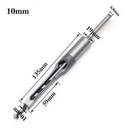 Premium HSS Square Hole Drill Set for Woodworking and DIY Furniture (10mm)
