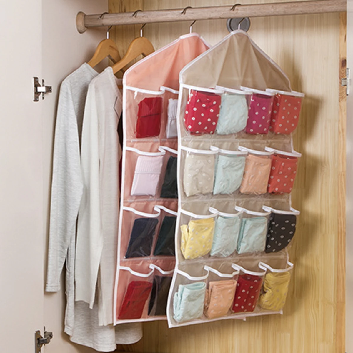 hängende aufbewahrungstasche miupoo kleiderschrank organizer