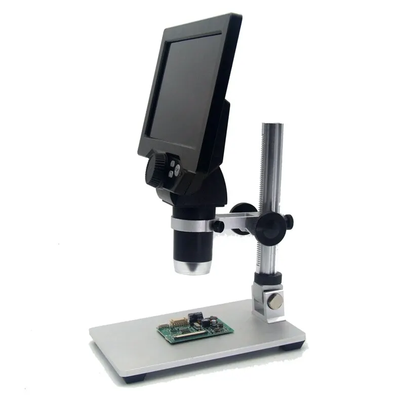 Digital Microscope Handheld Microscope Mini Microscope Pocket Microscope 1200X Digital Microscope 12MP Electronic Video Microscopes 7 Inch HD LCD Soldering Phone Repair Magnifier Metal Stand