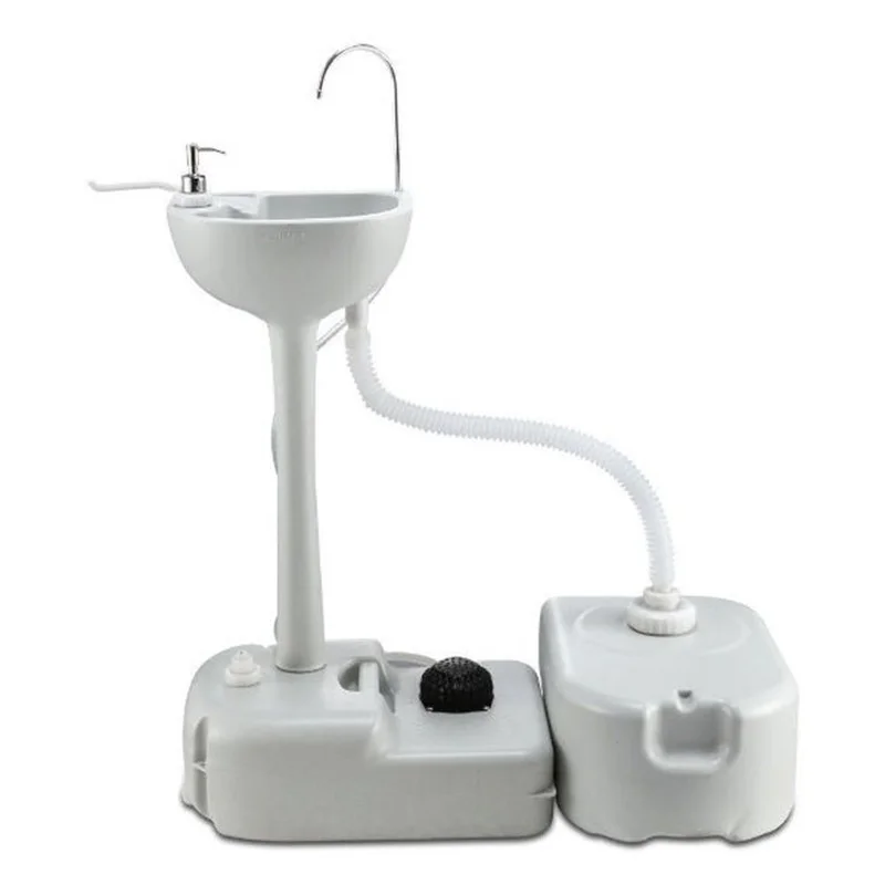 Évier à cuve simple en acier inoxydable avec robinet – Station de lavage  portable pour le camping et le lavage des mains