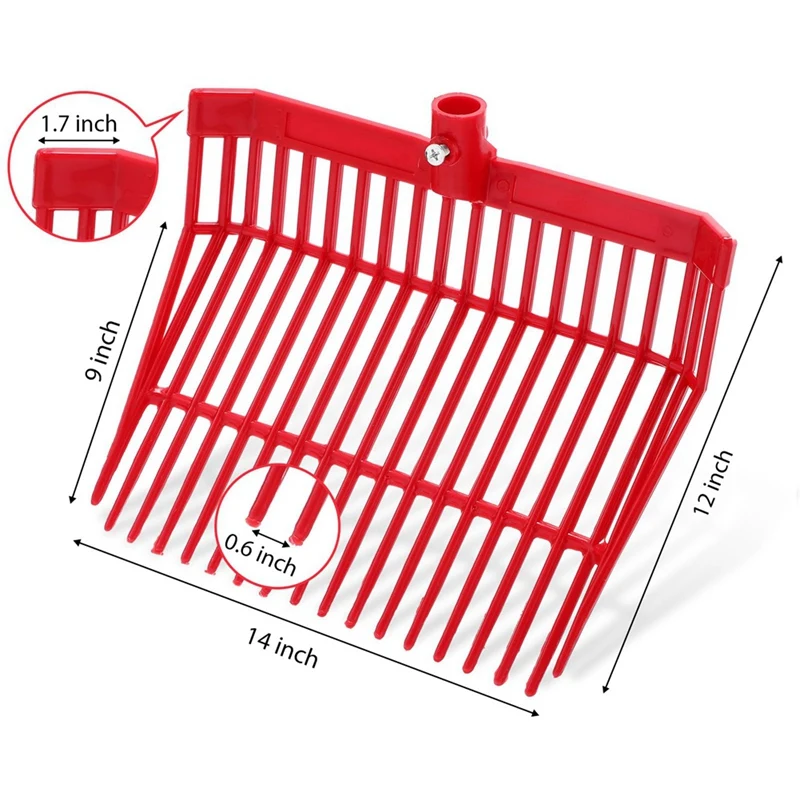 Manure Fork Replacement Head, Pitchfork Head, Horse Manure Rake, For Picking Up Manure, Stable Waste Removal Easy To Use 6