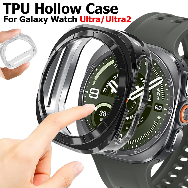 Enhanced Screen Protector and Protective Cover for Galaxy Watch Ultra 47mm - Durable Hollow TPU Design