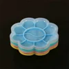 5pcs Plum-Shaped Blossom Palette  8 Cells Paint Tray Artist Watercolor White Paint Container Plastic Art Paint Box Diy Graffiti 5