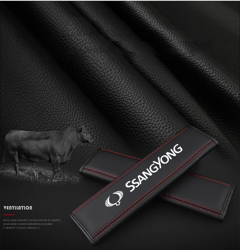 쌍용 Kyron Rexton Musso Grand Korando 2021 Actyon Sport 용 1PC 자동차 안전 벨트 어깨 커버 안전 보호 패드