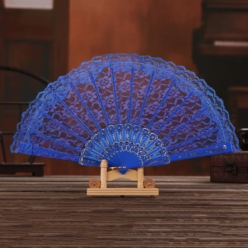 Gothic Mesh Folding Fan With Tassels for Performance Dancing Party Photography Props Home Decoration folding fan,hand fan