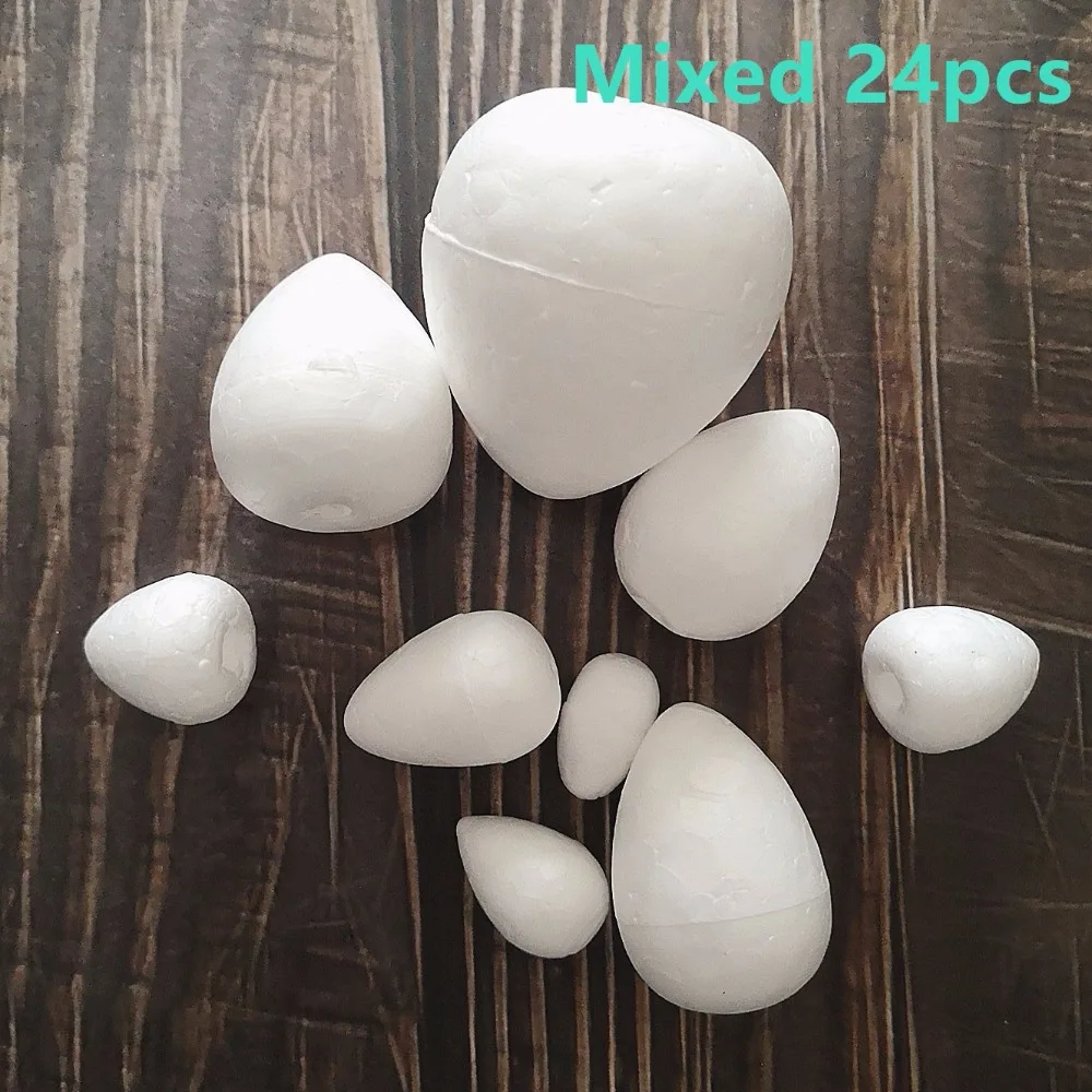 1.5/2/3/4/5cm Solid Polystyrene Styrofoam Foam Balls DIY Christmas Rosebud  Water Drop Shape Foam Balls For Wedding Decor