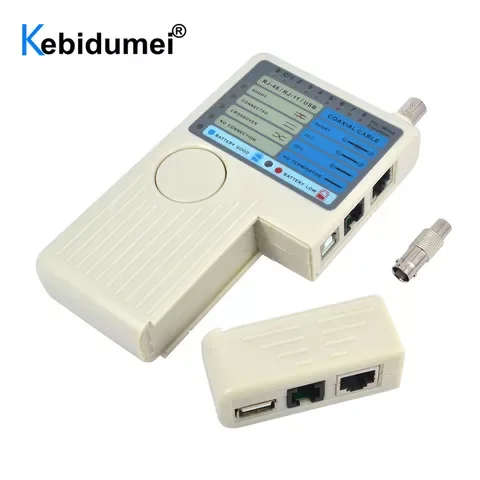 4 Ports In 1 RJ11 RJ45 USB BNC LAN Network Cable Tester Meter For UTP STP LAN Cables Tracker Tracer Detector