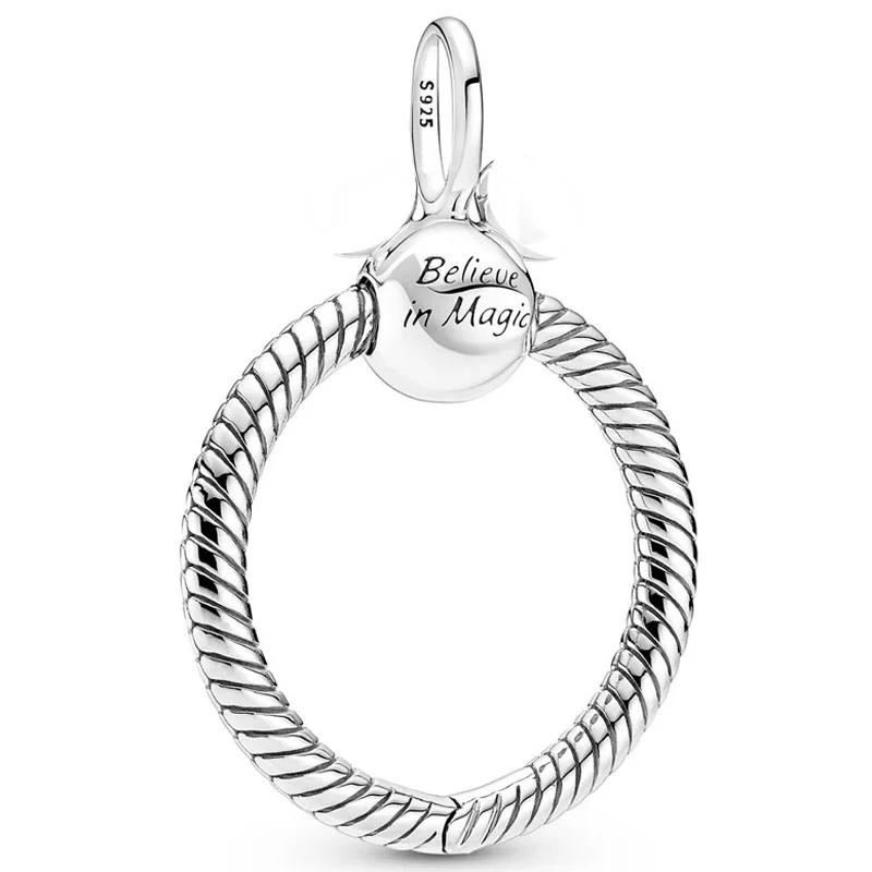 

DIY Charms Mouse O Believe in Magic Necklace Pendant 925 Sterling Silver Bead Fit Fashion Bracelet Bangle Jewelry
