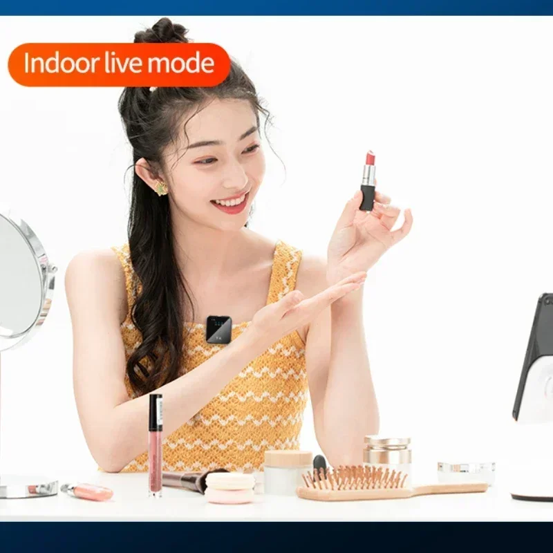 무선 노이즈 캔슬링 마이크 시스템, 휴대용 칼라 클립 마이크, 팟캐스트 인터뷰 카메라, 선물 포함 비디오 녹화