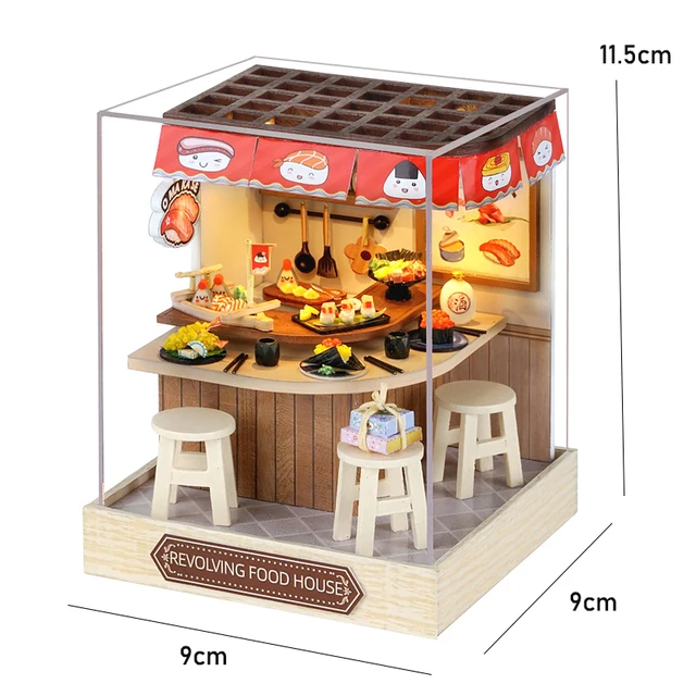 Mini Doll House DIY Small House Kit Handmade 3D Puzzle Assembly Model Building Room Bedroom Decoration Wooden Craft BirthdayGift 6