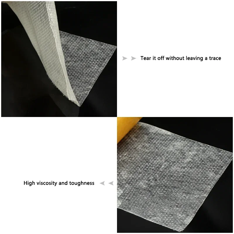Double Sided Cloth Base Tape Strong Fixation Translucent Mesh Waterproof Traceless High Viscosity Adhesive Stickers double sided tape adhesive cloth tape