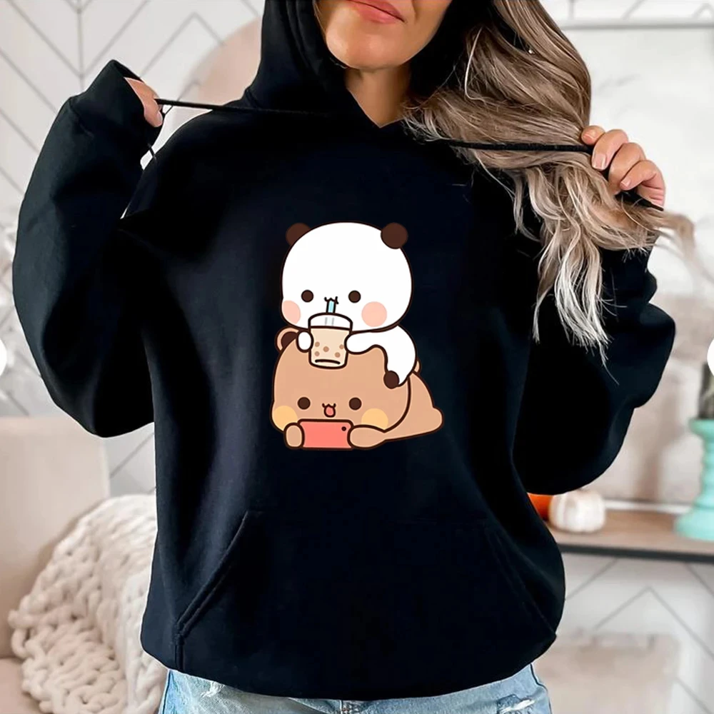 

Cartoon Panda Bear Bubu and Dudu Hoodie Women/Men Tops Kawaii Printed Harajuku Ullzang Sweatshirt O-Neck Female Harajuku Unisex
