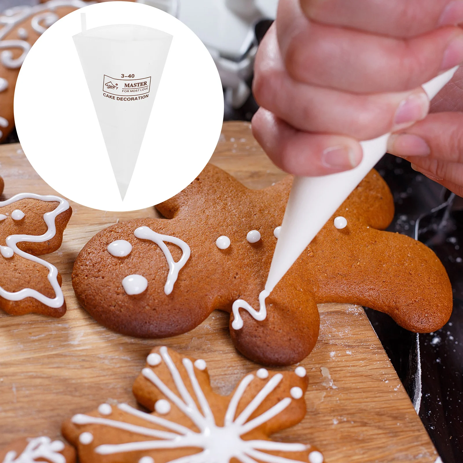 

Decorative Cloth Pastry Bag Frosting Decor Cotton Canvas Piping Cookie Decorating Polyester Reusable