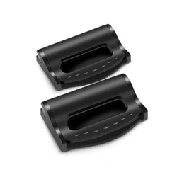 Universal Car Safety Seat Belt Adjuster Clips - Pack of 2, Comfort and Shoulder Neck Relaxation (Black)