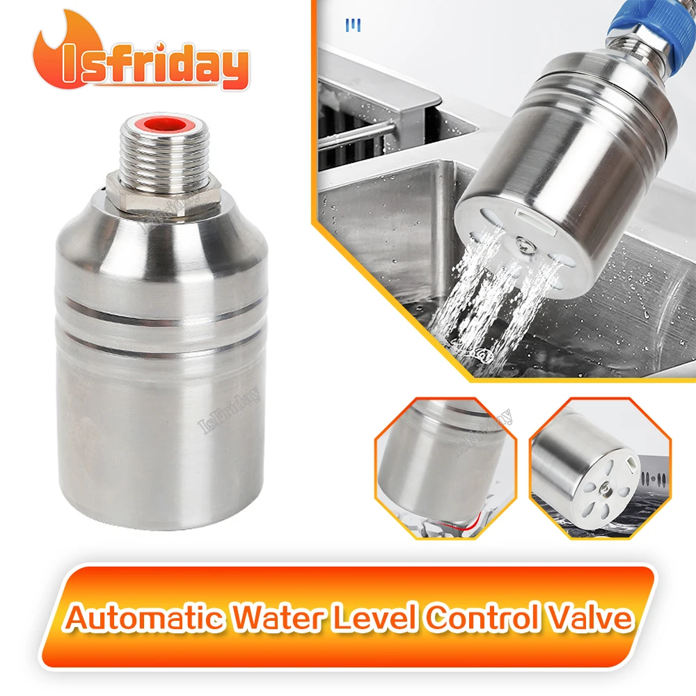 

Stainless Steel Floating Ball Valve 1/2'' 3/4''Automatic Water Level Control Valve Float Valve Water Tank Water Tower Shutoff Va